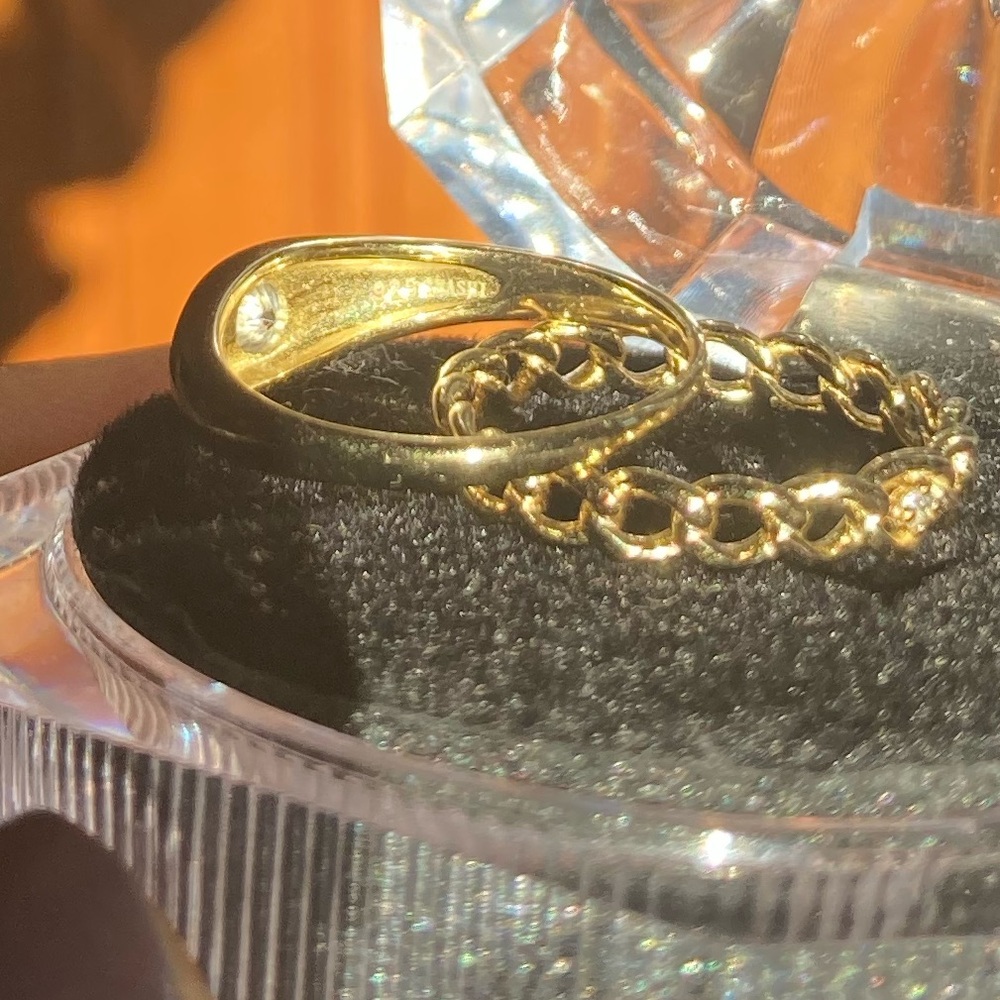 New (2) Shashi 18k Gold Vermeil Rings